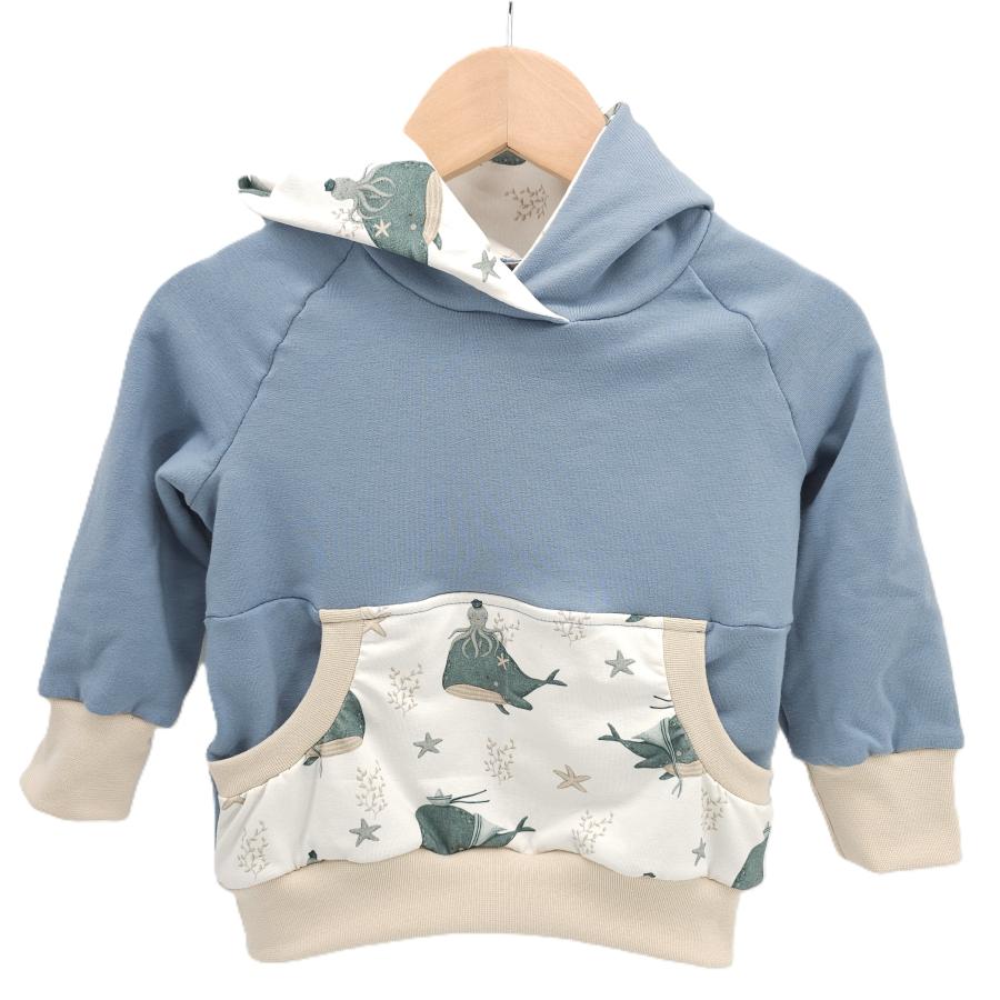 Hoodie [ Damen ] Küstenkind Wale Oktopus